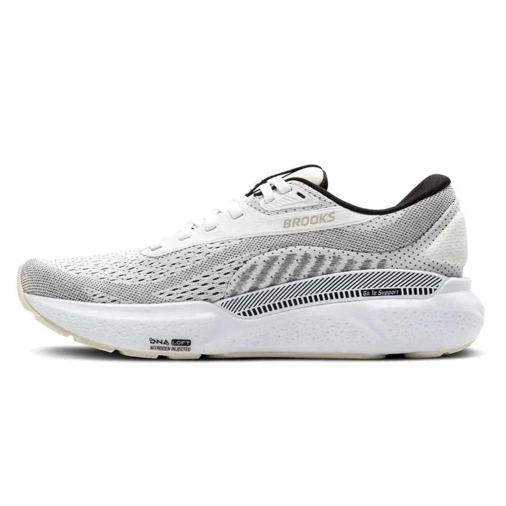 Brooks Adrenaline GTS 24 Mens Size 8 White/Black Running Shoes Sneakers NEW